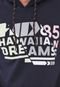 Blusa de Moletom Flanelada Fechada HD Hawaiian Dreams Lettering Azul-Marinho - Marca HD Hawaiian Dreams
