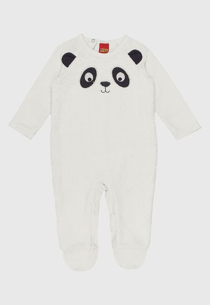 Macacão Bebê Kyly Panda Branco - Marca Kyly