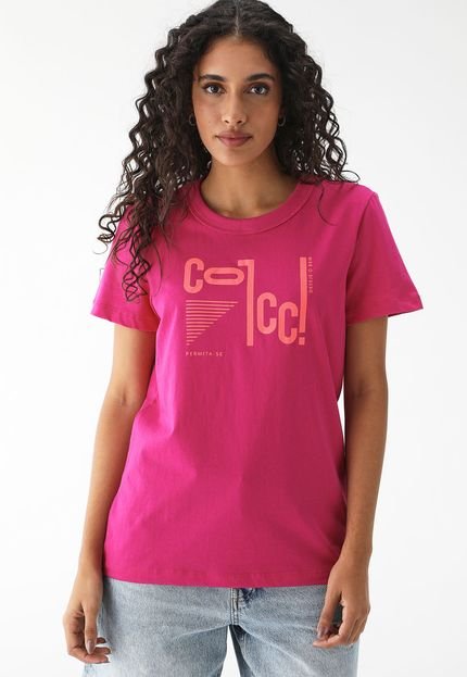 Camiseta Colcci Logo Rosa - Marca Colcci