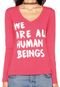 Camiseta Disparate Human Beings Rosa - Marca Disparate