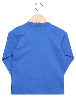 Camiseta Malwee Manga Longa Menino Azul