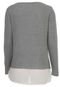 Blusa Facinelli by MOONCITY Tricot Recorte Cinza - Marca Facinelli