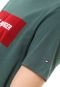 Camiseta Tommy Hilfiger Box Logo Verde - Marca Tommy Hilfiger