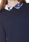 Camisa Polo Lacoste Reta Estampada Azul-marinho - Marca Lacoste