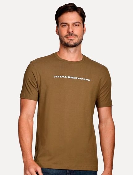 Camiseta Aramis Masculina Confort Bold Espelhado Marrom Mascavo - Marca Aramis