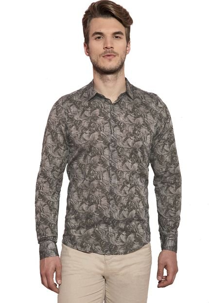 Camisa Zaiko Flame Manga Longa Cinza 1786chumbo - Marca Zaiko