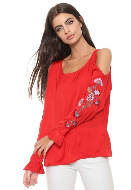 Blusa For Why Off Shoulder Vermelha - Marca For Why