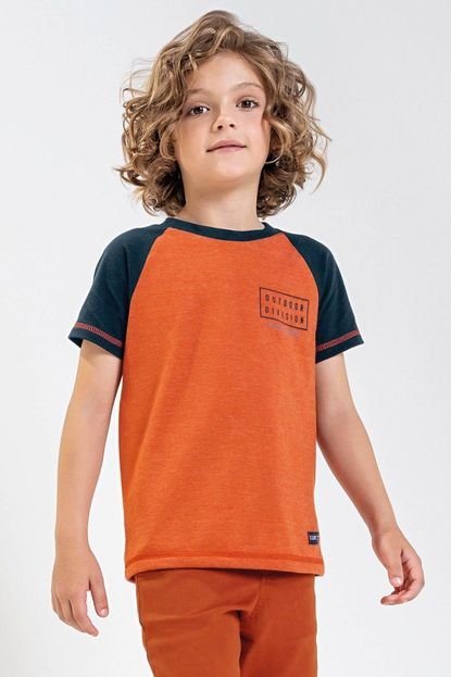 Camiseta Infantil Menino Bicolor Outdoor Division Colorittá Laranja - Marca Colorittá
