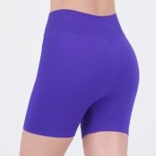 Shorts Selene Canelado Sem Costura Feminino Roxo - Marca Selene