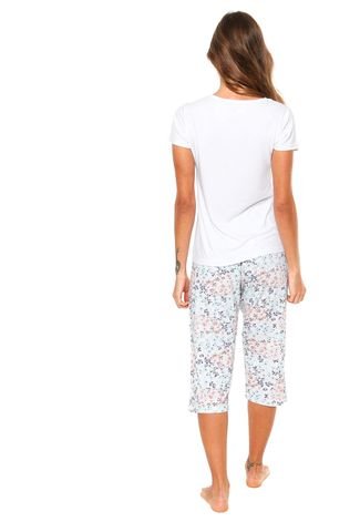 Pijama Mensageiro dos Sonhos Floral Branco