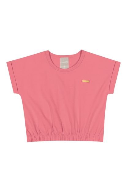 Blusa Infantil Menina com Elástico Box Colorittá Rosa Claro - Marca Colorittá