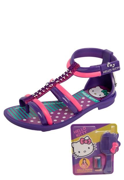 Sandália Hello Kitty Glam Roxa - Marca Hello Kitty