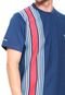 Camiseta Aleatory Listras Azul - Marca Aleatory