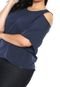 Blusa GRIS Plus Size Recorte Azul - Marca Gris Plus