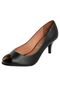 Peep Toe Vizzano Charm Preto - Marca Vizzano