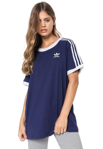 Camiseta adidas Originals 3 Stripes Tee Azul-marinho - Marca adidas Originals