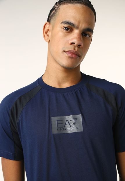 Camiseta EA7 Logo Azul-Marinho - Marca EA7