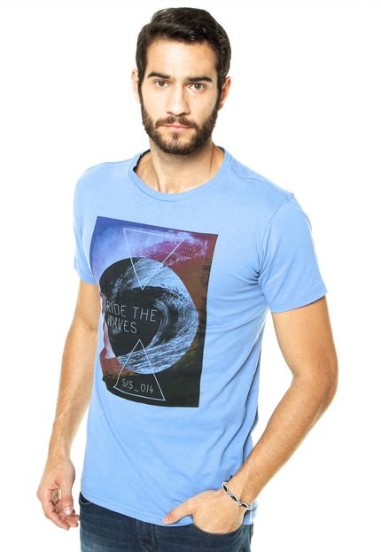 Camiseta FiveBlu Waves Azul - Marca FiveBlu