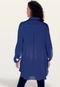 Chemise Vestido Bolso Mangas Longas Viscose Lisa Azul Royal - Marca 101 Resort Wear