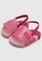 Chinelo Slide Molekinha Infantil Logo Rosa - Marca Molekinha