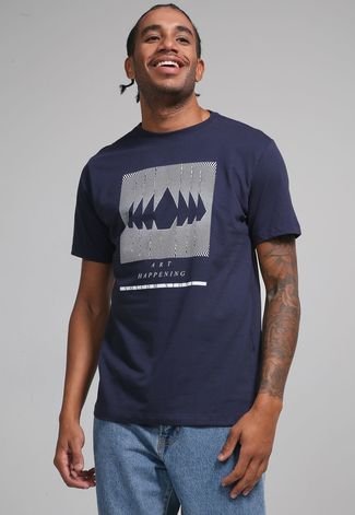 Camiseta Volcom Weight Azul-Marinho