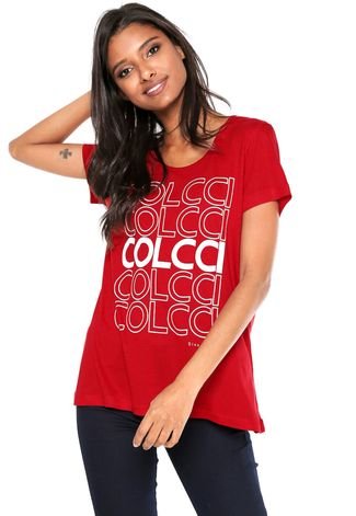 Camiseta Colcci Estampa Vermelho