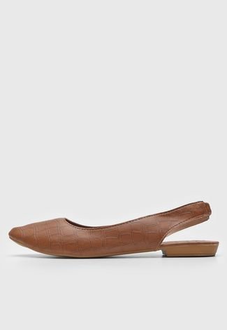 Sandália DAFITI SHOES Croco Caramelo - Compre Agora