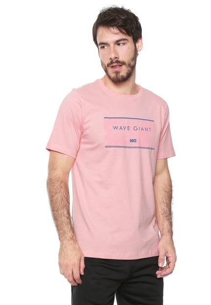 Camiseta WG Geometric Logo Rosa - Marca WG Surf