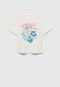 Camiseta MANGO KIDS Floral Off-White - Marca MANGO KIDS