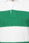 Camisa Polo Tommy Hilfiger Faixas Piquet Branca/Verde - Marca Tommy Hilfiger