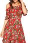 Vestido Ciganinha Mixxon Curto Floral Vermelha - Marca Mixxon