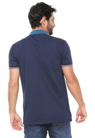 Camisa Polo Aleatory Reta Lisa Azul-marinho