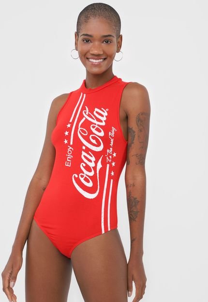 Body Coca-Cola Jeans Lettering Vermelha - Marca Coca-Cola Jeans