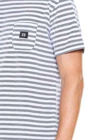 Camiseta Hang Loose Especial Stripe Azul/Branca
