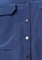 Vestido Seda Shoulder Chemisier Azul - Marca Shoulder