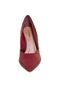 Scarpin Crysalis Recortes Bico Fino Vinho - Marca Crysalis