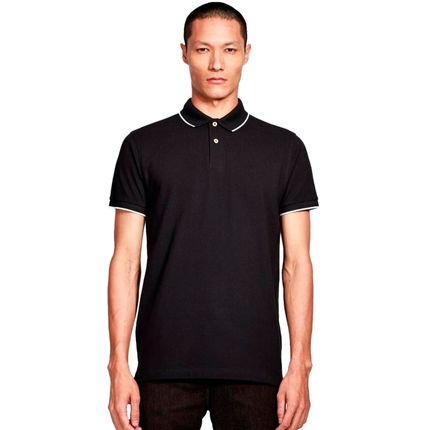 Camisa Polo Aramis Classic Ve25 Preto e Off White Masculino - Marca Aramis