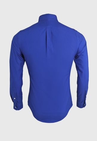 Camisa Polo Ralph Lauren Reta Logo Azul