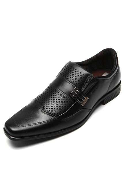 Sapato Social Couro Pegada Textura Preto - Marca Pegada
