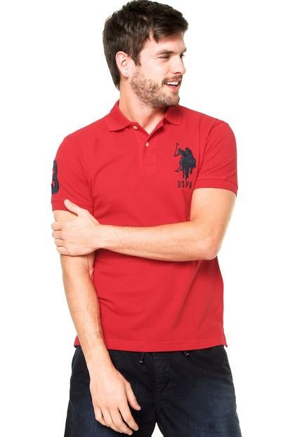 Camisa Polo U.S. Polo Logo Vermelha - Marca U.S. Polo