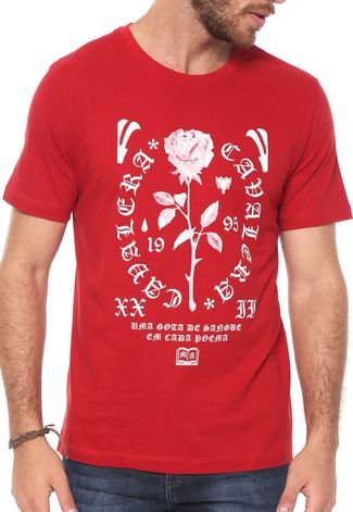 Camiseta Cavalera Estampada Vermelha - Compre Agora