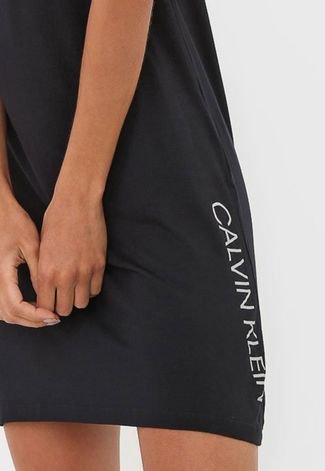 Camisola Calvin Klein Underwear Curta Logo Preta