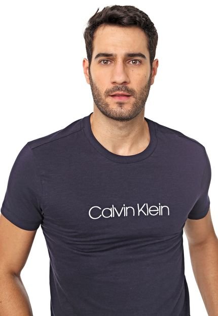 Camiseta Calvin Klein Lettering Azul-marinho - Marca Calvin Klein