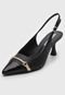 Scarpin Jorge Bischoff de Couro Croco Preto - Marca Jorge Bischoff