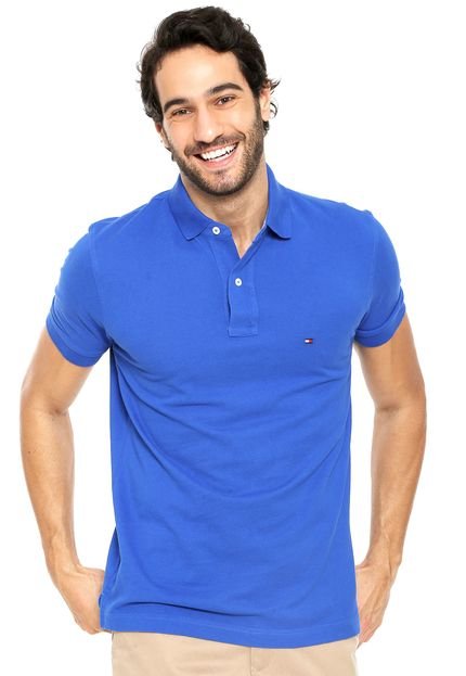 Camisa Polo Tommy Hilfiger Regular Azul - Marca Tommy Hilfiger