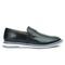 Loafer Sapato Casual Mocassim Clássico Couro Masculino Forrado Couro Leve Flexível Conforto Marinho - Marca super shoes
