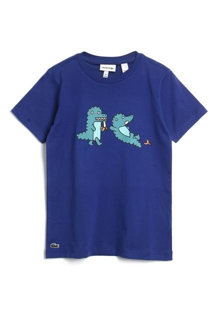 Camiseta Lacoste Kids Menino Estampa Azul - Marca Lacoste Kids