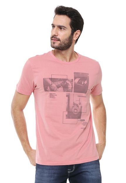 Camiseta Forum Estampada Rosa - Marca Forum