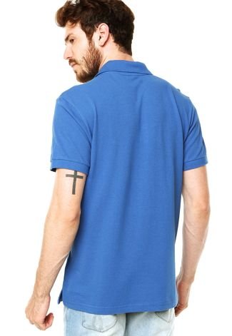 Camisa Polo Lee Manga Curta Azul