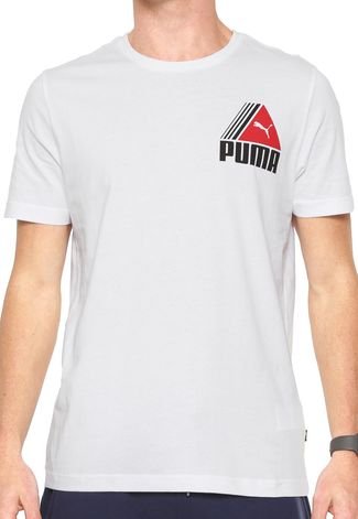 Camiseta Puma Tri Retro Branca